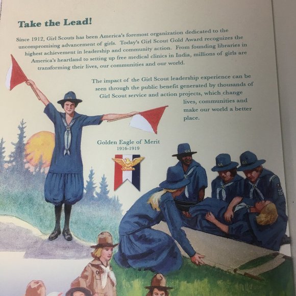 Vint Girl Scouts Take The Lead Metal Faux BookTin - Picture 11 of 11